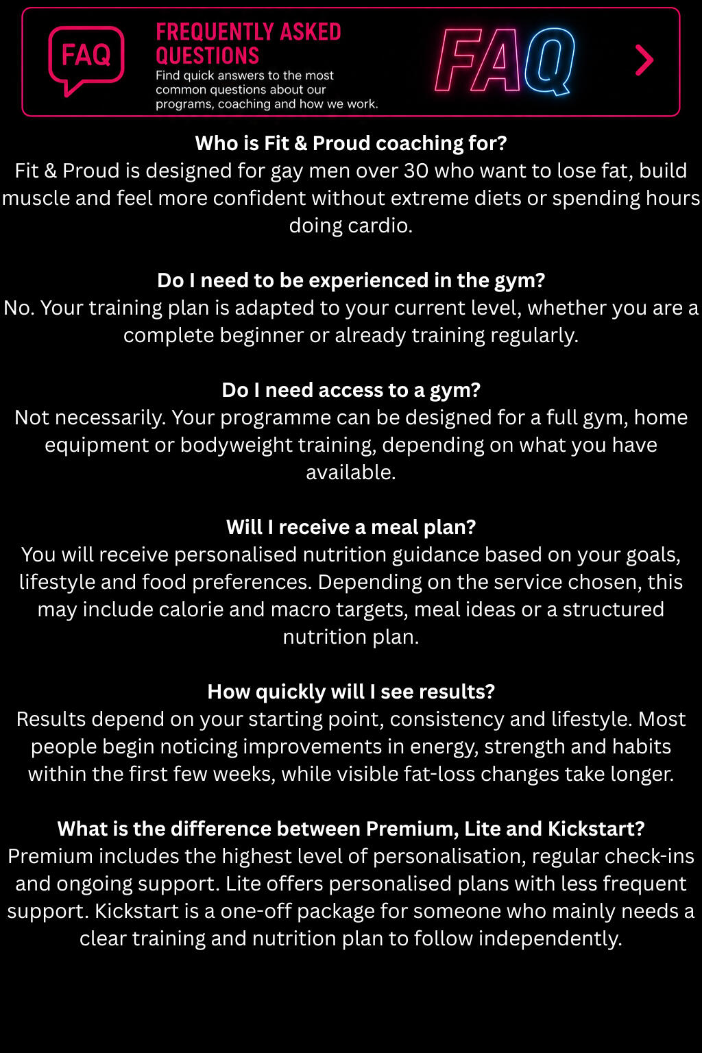 Join The Fit & Proud Community